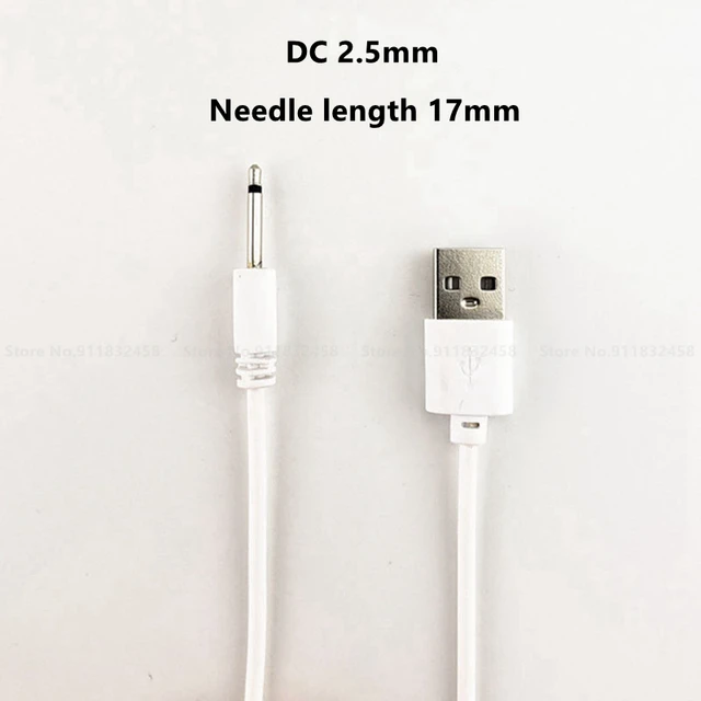DC 2,5 mm Kabel für Vibrator, USB wiederaufladbar, Netzteil, Ladegerät, Sexspielzeug für Erwachsene, für Damen und Herren, Zubehör, Ladekabel 1