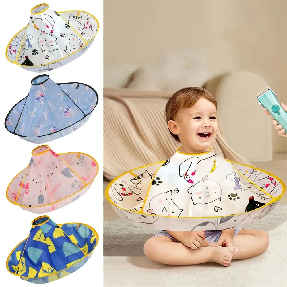 Colorful Kids Hair Cutting Cape Foldable Waterproof Hair Cutting Gown Reusable Cloak Umbrella Hair Cutting Tools