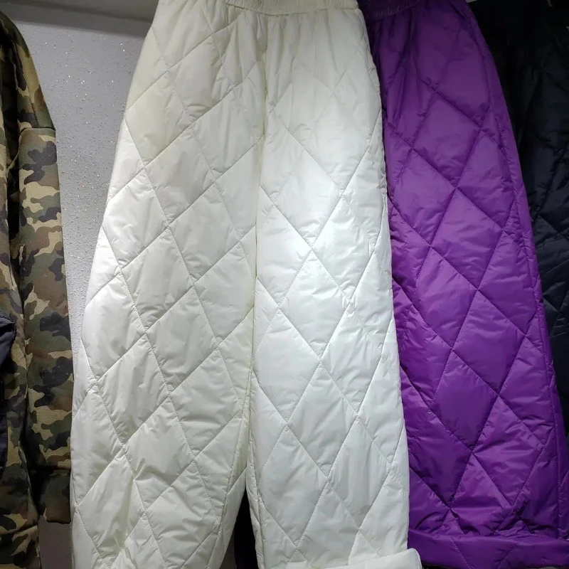 Winter Baggy Jogging Pants Women's Light Windproof Sports Pants Elastic High Waist Cotton Pants Warm Harem Pants Plus Size