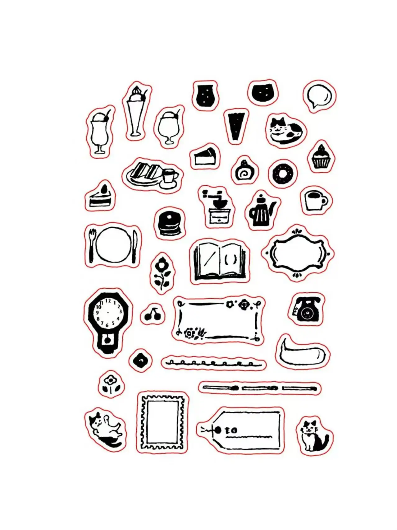 Milk Tea Transparent Silicone Stamp for DIY Scrapbooking and Photo Album Decoration