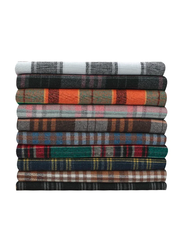Plaid Wool Blend Fabric 5