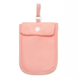 Solid Color Anti - Theft RFID - Blocking Bra Wallet with Adjustable Strap (Pink)