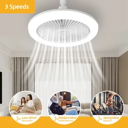 E27 LED Ceiling Fan Light Smart Silent Ceiling Fan Lamp With Remote Control 86-265V Ceiling Fan Lighting For Bedroom Living Room