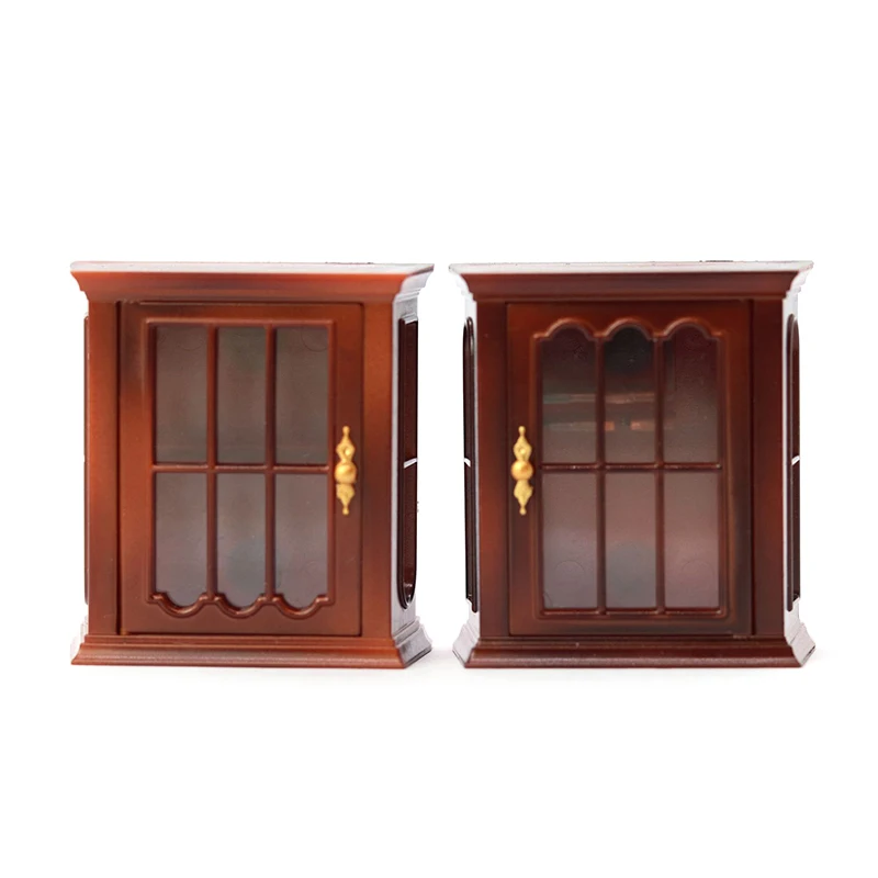 

1:12 Retro Dollhouse Miniature Cabinet Mini Wine Cooler Bookcase Micro-landscape Ornaments Doll House Accessories