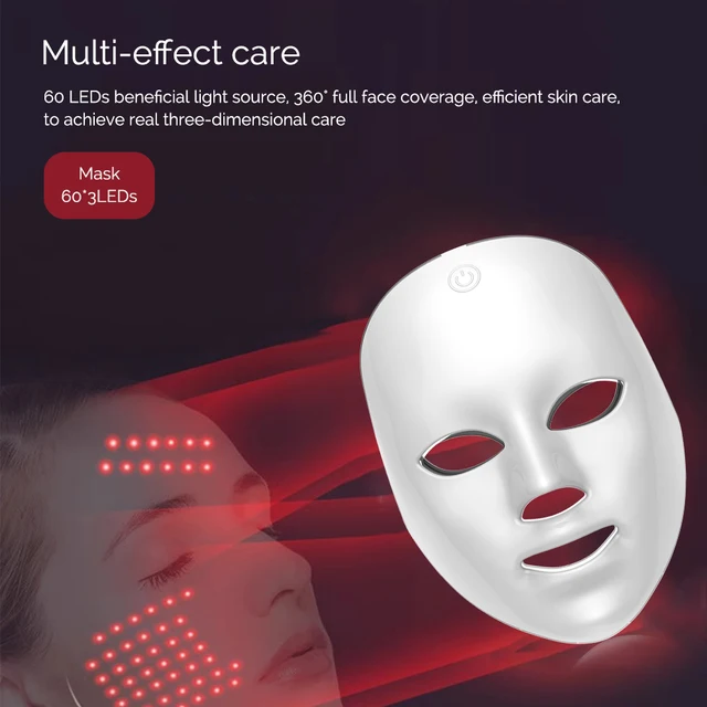 Wireless LED Mask 7 Color LED Face Mask Photon Skin Firming Anti Aging Rejuvenation Beauty Mask Machine 2