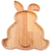 Easter Farmhouse Fruit Holder Decorative Bunny Tray Wood Dessert Cupcake Serving Plate Easter Bunny Plate 1