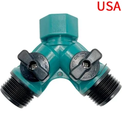 Dual Outlet Garden Hose Splitter with Watering Control for Landscaping and Irrigation (SET B)