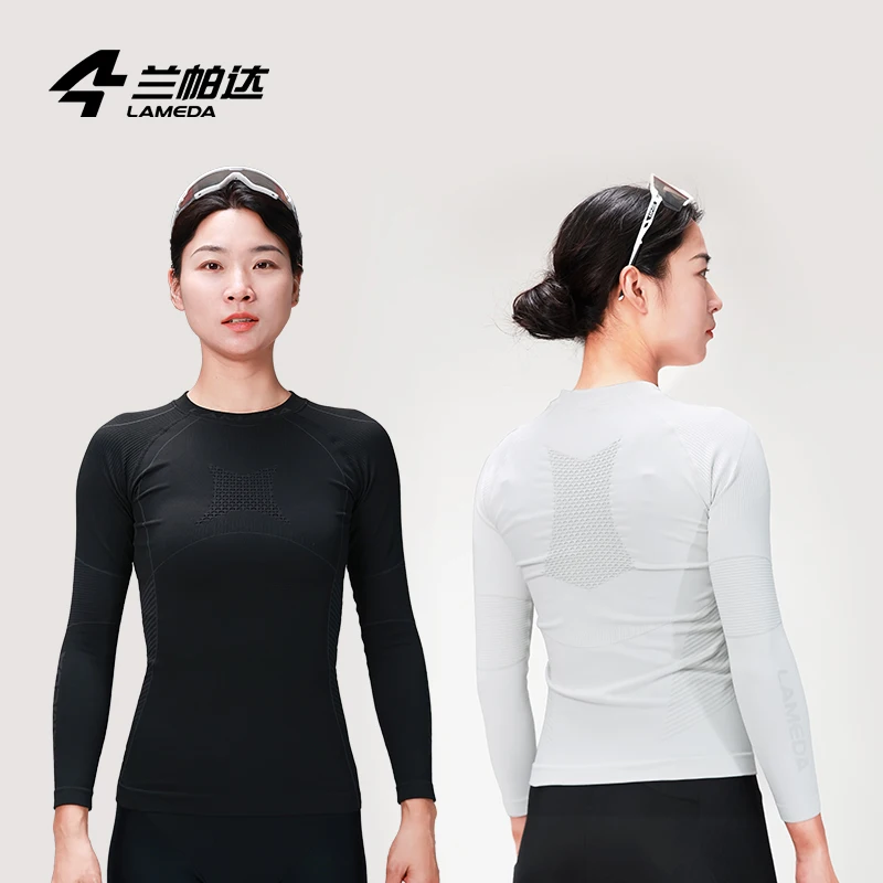 Lameda Cycling Jersey Woman Warm Inner Layer Women 's Cycling Shirt Heat Storage Warmth Jersey Wear-resistant Long Sleeves