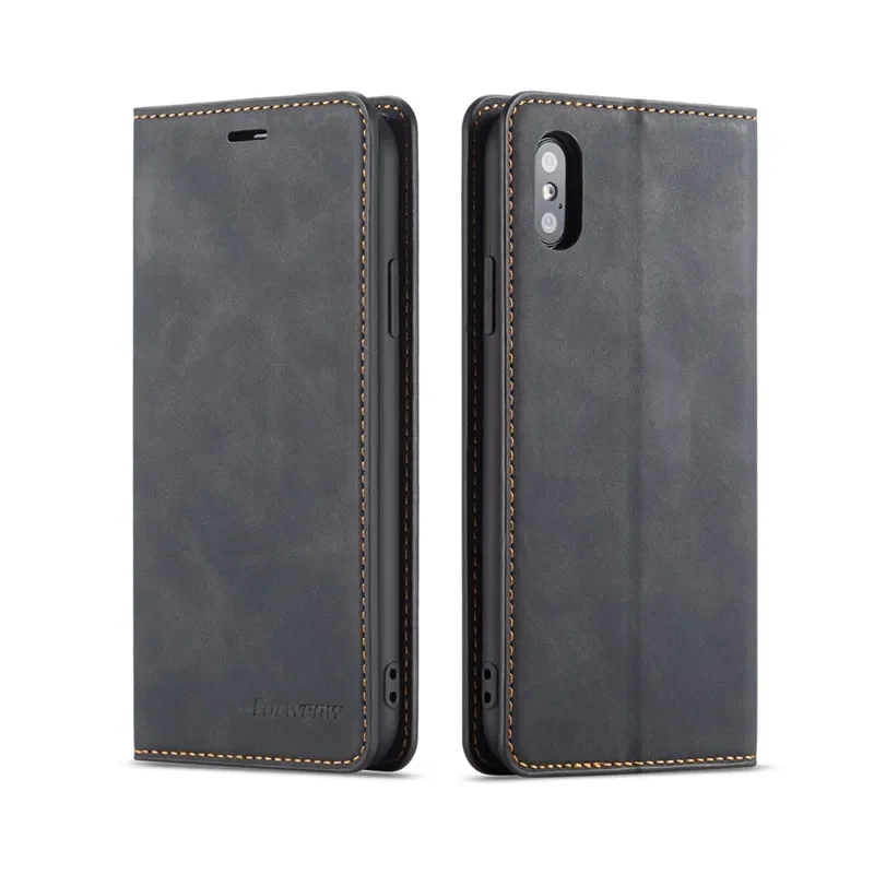 Introducing the Forwenw Premium Magnetic Leather Wallet Phone Case - Elegant Flip Cover with Card Holder