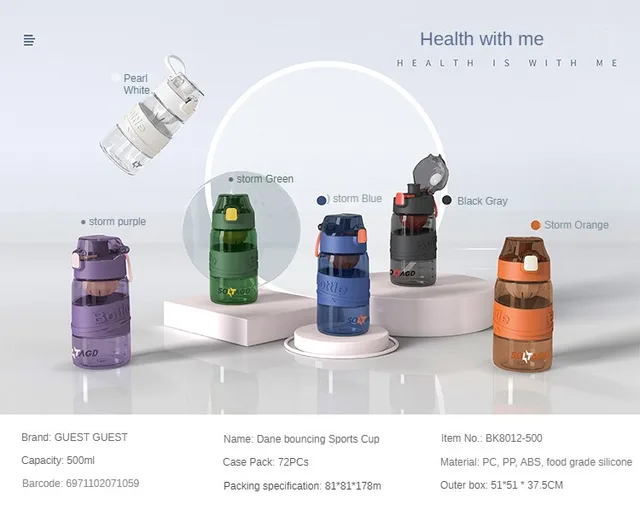 Gym Water Bottle- stormblue, undefined