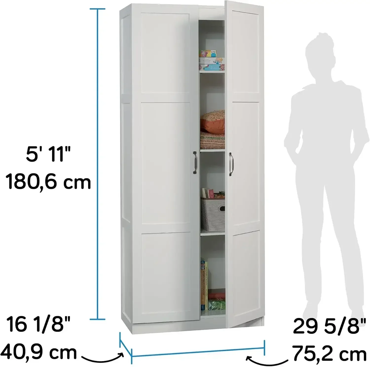 New2025-Select Storage Cabinet/ Pantry cabinets, White finish