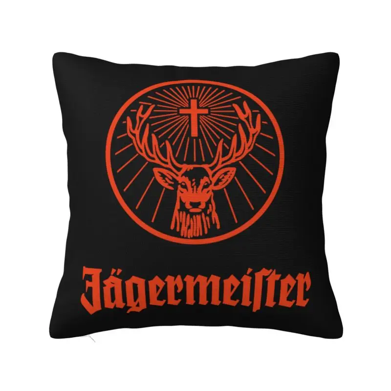 

Jagermeister Logo Pillow Cover Home Decorative Cushion Cover Throw Pillow for Living Room Double-sided Printing