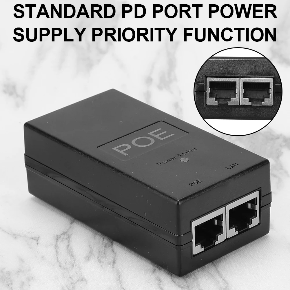 10/1PCS 24V 0.5A 12W POE Splitter Short Circuit Protection POE Injectors Desktop Power Poe Injector For IP Camera Power Supply 3