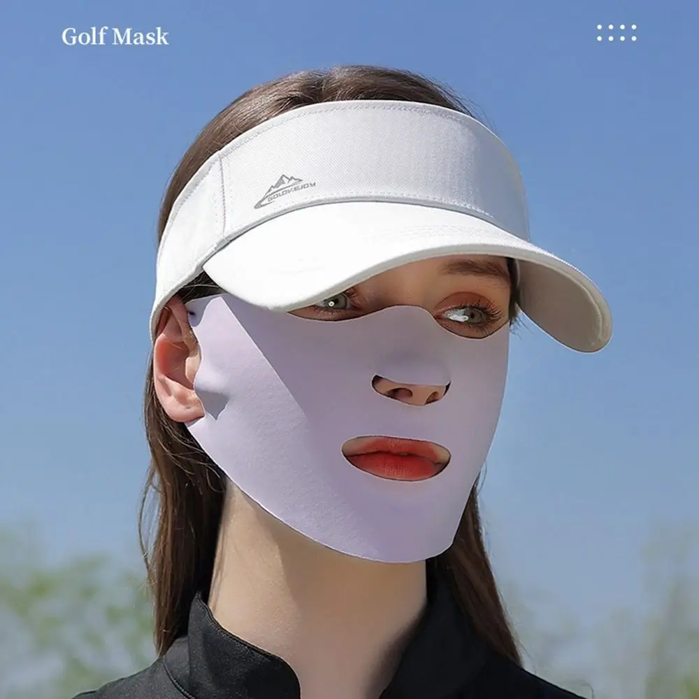 Scarf Sun UV Protection For Women Men Summer Outdoor Sunscreen Mask Ice Silk Face Cover Veil Anti-uv