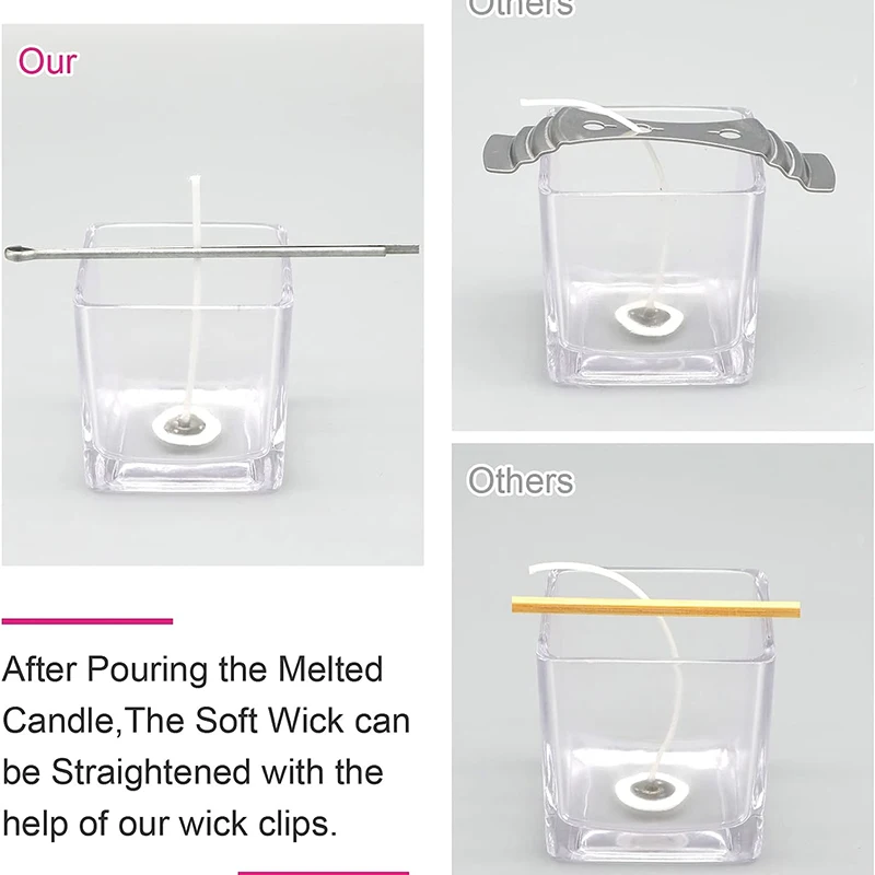 Wick Holder Clip For Candle Making Cotton Wick Fix Iron Clip Straightened Wicks Candle Making Tool Accessories