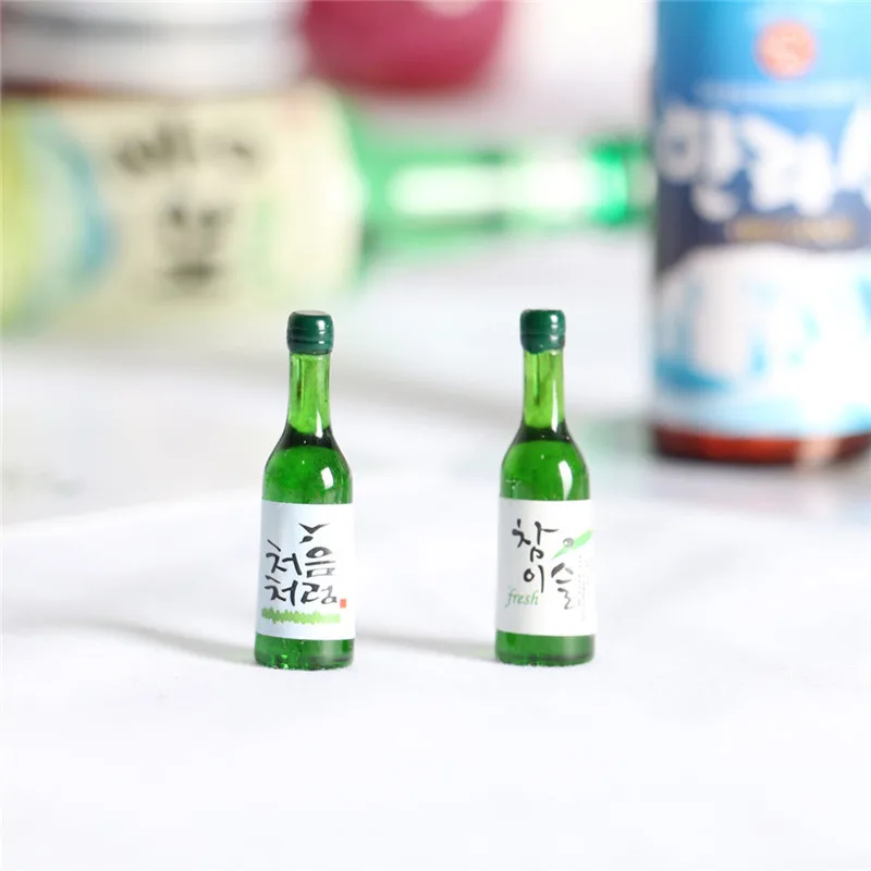 5pcs Dollhouse Mini Beer Bottle Miniature Items Drink Korea Sake BJD Dolls House Accessories Bar Decorations Photography Props 4