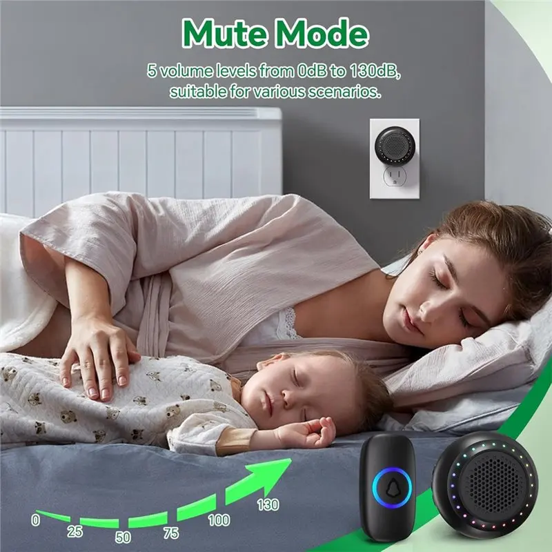 Y43A-1 교사를 위한 무선 초인종 교실 초인종 세트 가정 교실 사무실 어린이 방을 위한 방수 초인종 버튼