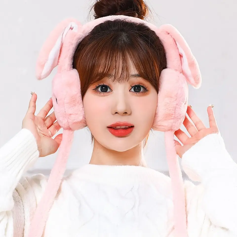Cache Oreille Fille 10 Ans Cache-oreilles Enfant TSLBW - Peluche Douce Réglable - Protection Hiver Confortable - Coloris Rose Accessoire Froid Doux Enfant