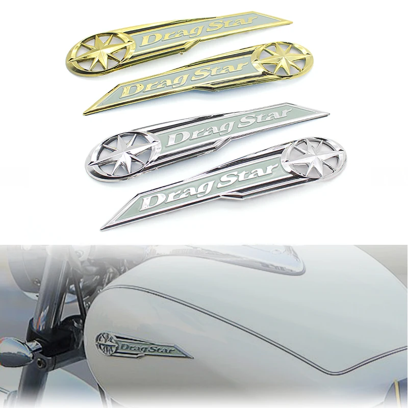 

Pokhaomin Motorcycle 3D Tank Sticker Emblem Badge Decal Fuel Pad Protector Decal For Yamaha Dragstar V-Star XV XVS400 650 1100