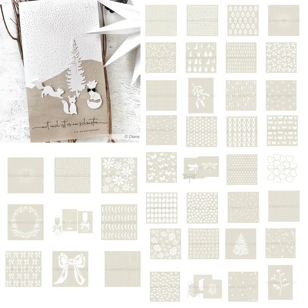 Stencils Pattern Graffiti Drawing Tool Spray Painting Template DIY Window Scrapbooking Decor Journal Tools Set