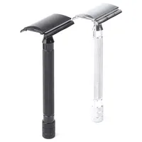 Classic Men Shaver Mild Hair Removal Shaver Double Edge Stainless Steel Shaving With 1 PCS Titanium Coated Blades Shaver Razor 2