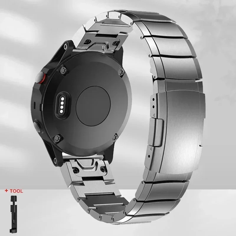 QuickFit Titanium Strap - 26mm/22mm Metal Release Watch Band