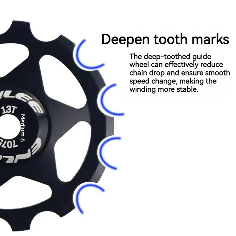Five Colours Bike Aluminum Alloy Guide Wheel Pulley Rear Derailleur 11T 13T Guide MTB Ceramic Bearing Jockey Wheel For 4/5/6MM bike guide wheel rear derailleur bike derailleur