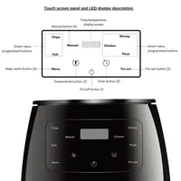 6L Air fryer Multi-functional intelligent touch screen oven Large capacity Electro mechanical  deep fryer for home  airfryer 4