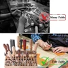 98 Holes Wooden Tool Organizer Box Leather Craft Tool Wood Holder Rack Drill Bits Organizer Tools Organizer Storage 2