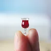 3pcs Dollhouse Simulation Mini Red Wine Glasses Miniature Food Items Drink for Blyth 1/6 BJD Dolls House Kitchen Accessories Toy 4
