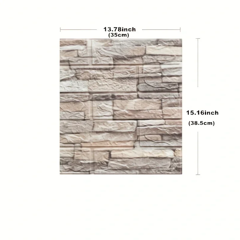 1-10pcs 35x38.5cm 3D Self-adhesive Foam Brick Pattern Wall Stickers Waterproof Anti-collision Decoration Renovated Wallpaper