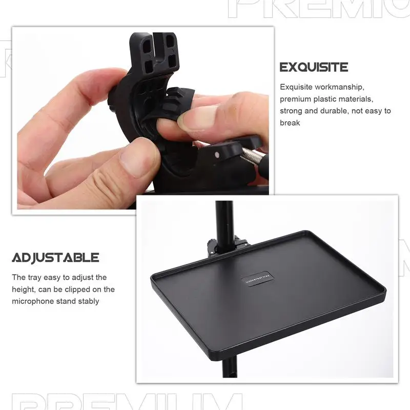 Microphone Stand 1pc Microphone Stand Tray Rack Sound Card Shelf Live Holder Clamp Broadcast Mic Music Bracket Recording Phone Gator Attachment microphone stand