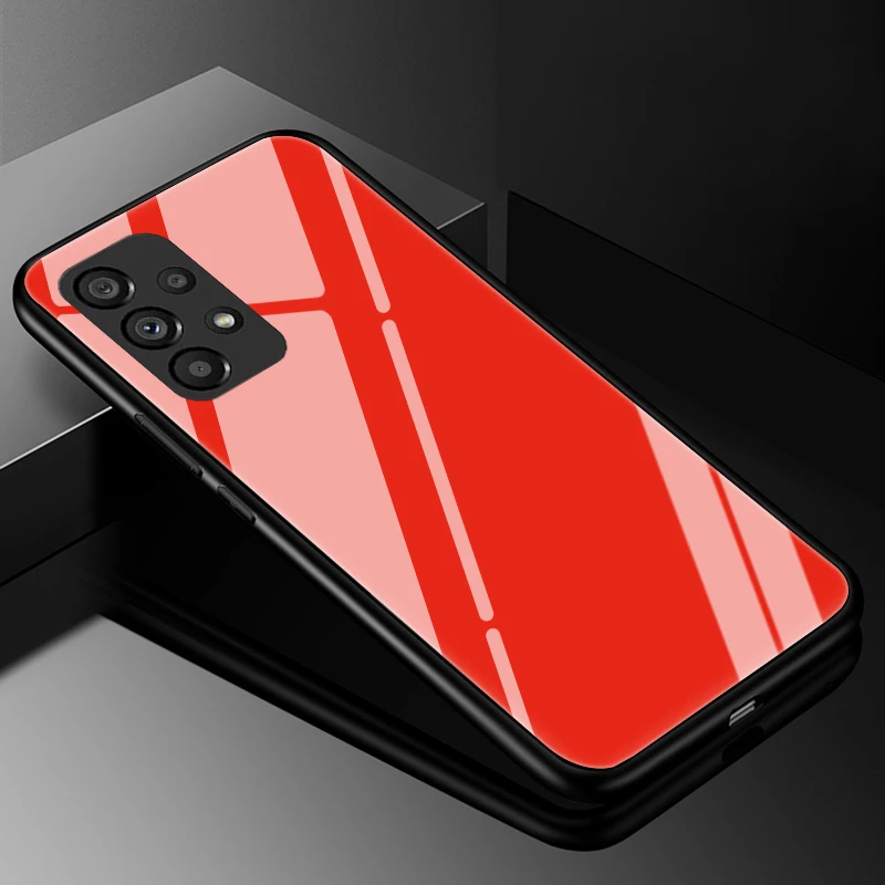 Luxury Tempered Glass Hard Back Bumper Phone Case