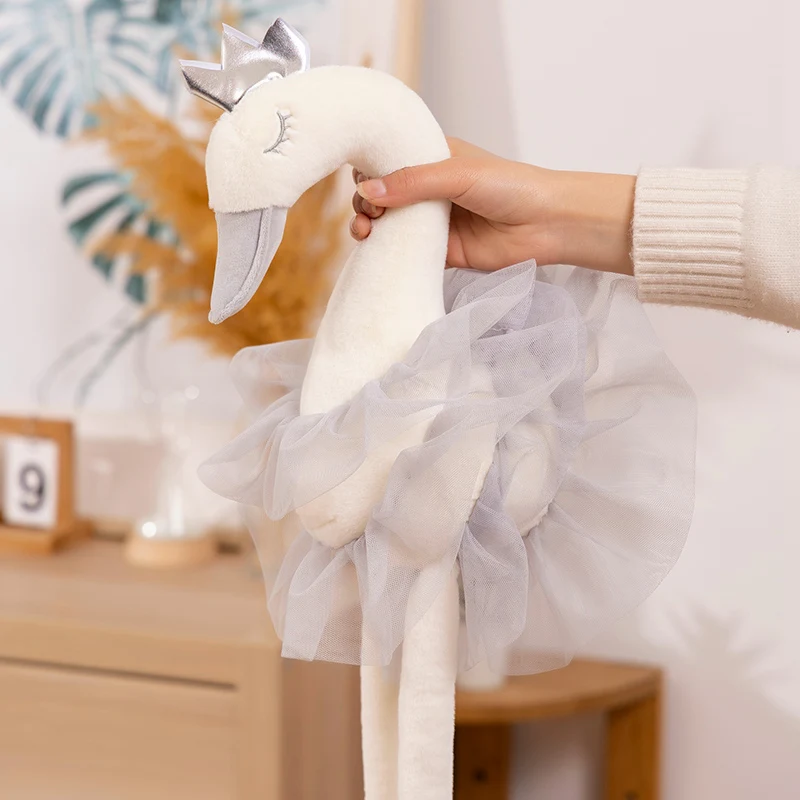 Cute Swan Plush Toy Soft Stuffed Animal Doll for Kids
