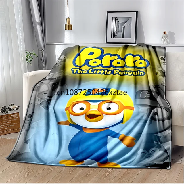 Embrulhe-se no Conforto e Aconchego com o Manta de Logotipo da PP-Pororo, o Pequeno Pinguim 5 Manta de Logotipo do PP-Pororo, o Pequeno Pinguim