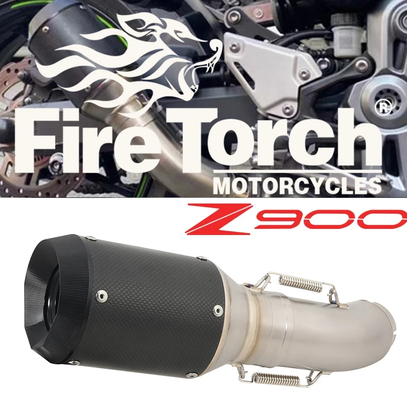 Motorcycle Exhaust Muffler Mid Link Pipe Escape Moto Slip for Kawasaki