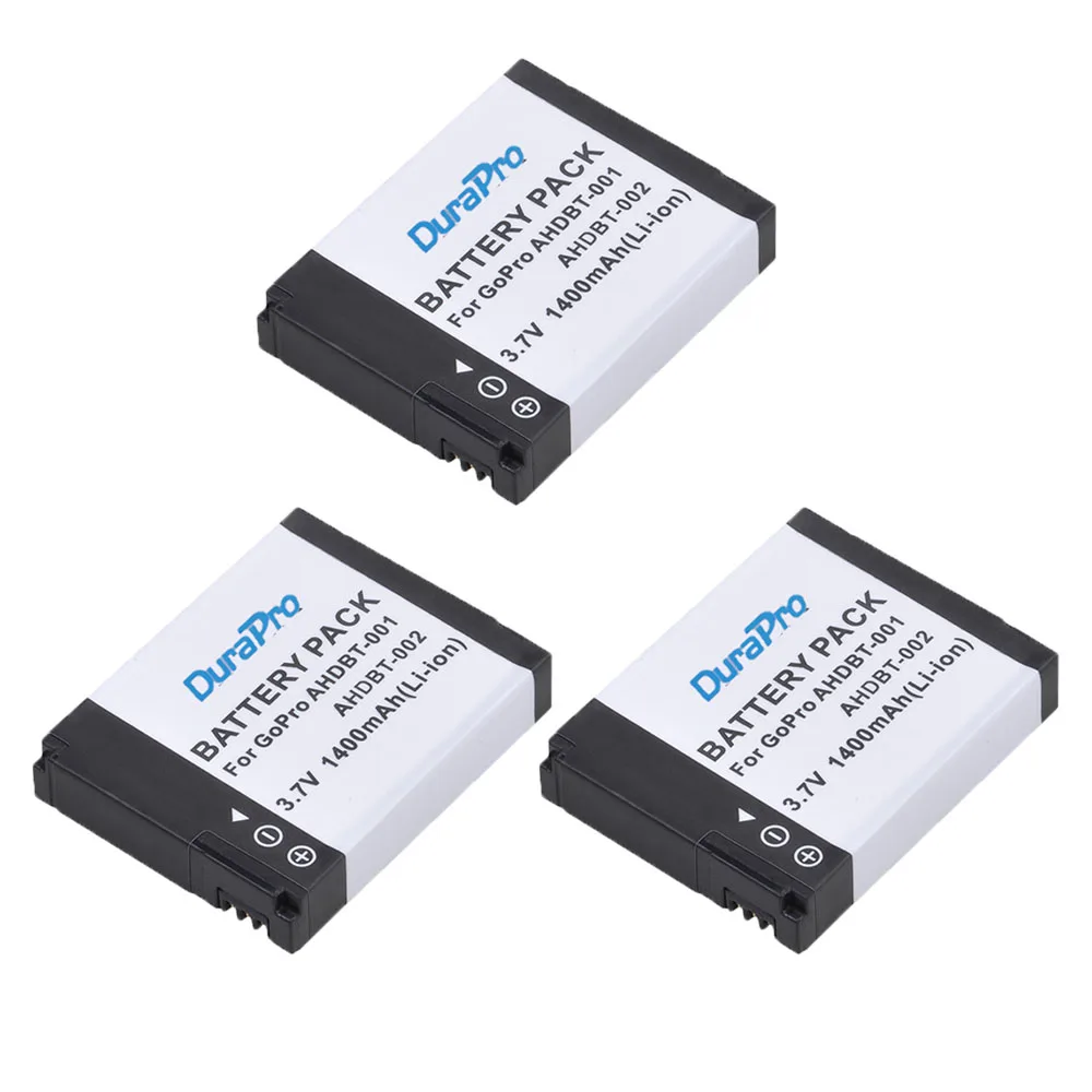 2x Batterie 1100mAh pour appareil photo GoPro HD Hero, HD Hero 2 -  Remplacement modèle AHDBT-002 AHDBT-001 ABPAK-0014