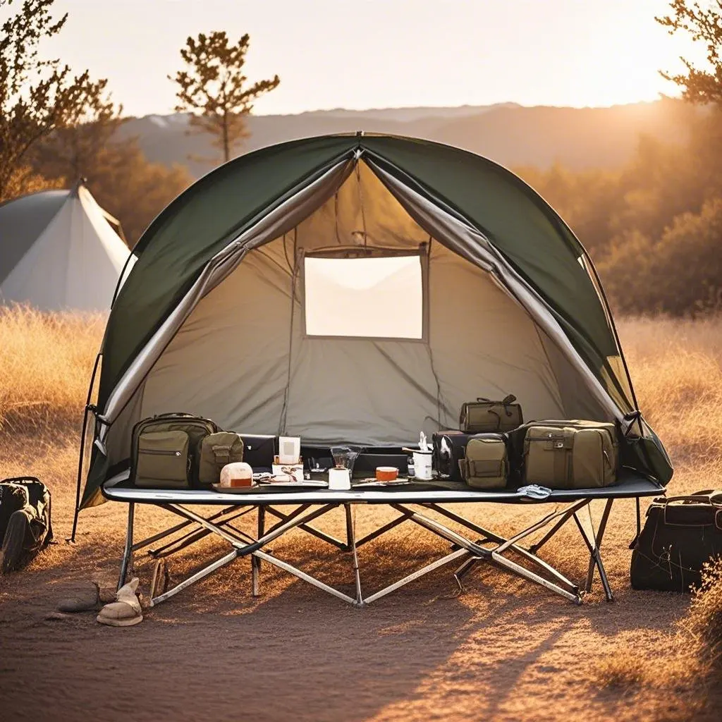 Portable 1-Person Waterproof Cot Tent 2