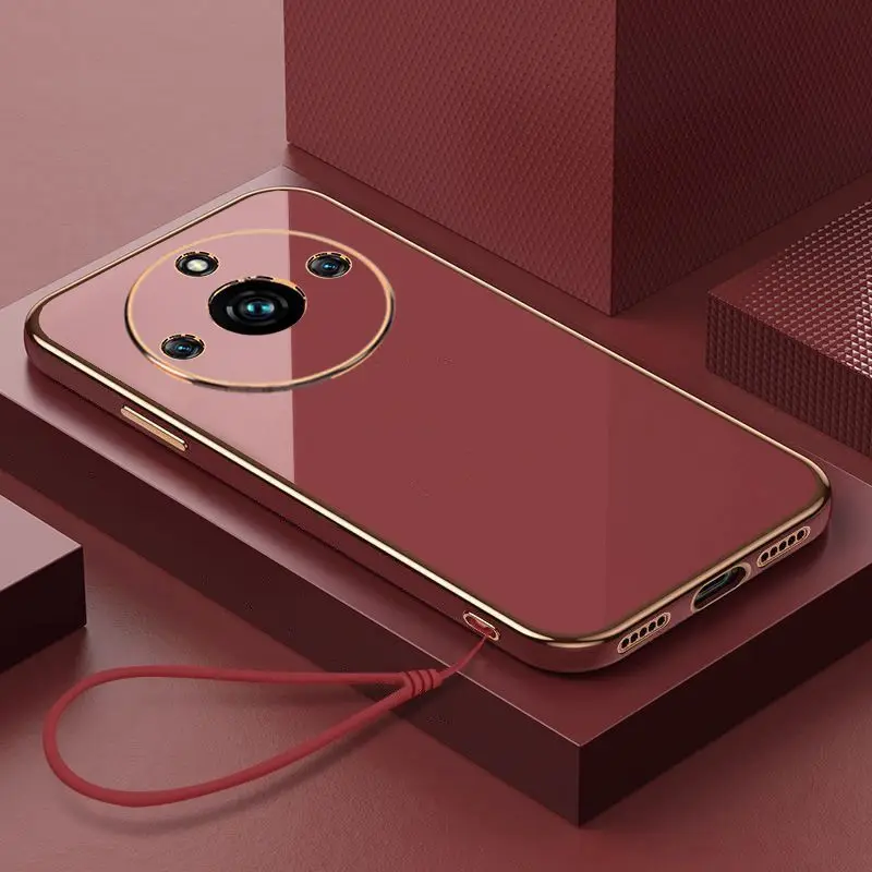 Luxury Square Plating Shockproof Silicone Phone Case - Premium Back Cover s