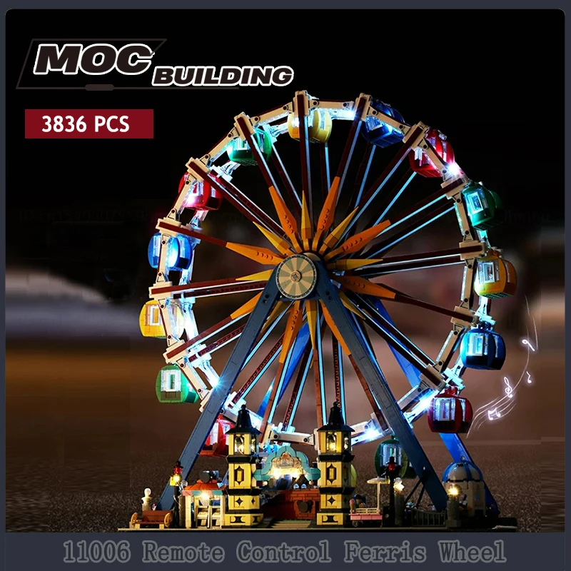 

MOC Building Blocks 11006 Remote Control Ferris Wheel Compatible 10247 15012 Motor Technology Bricks DIY Assembly Toys Gifts