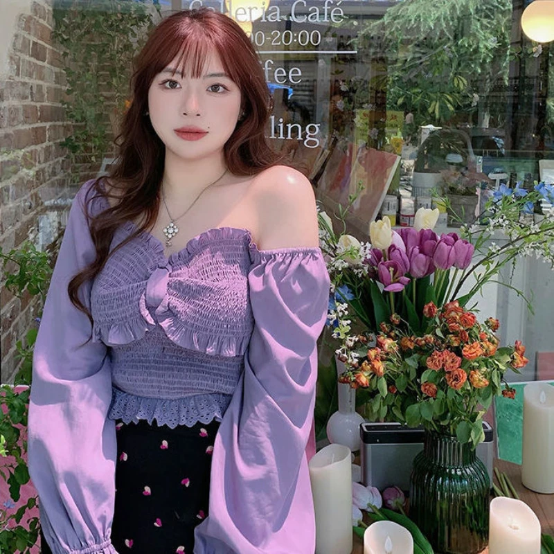 

Женские винтажные блузки с цветочным принтом, женские топы высокого качества с длинным рукавом, женские элегантные топы с воротником-лодочкой, рубашки, одежда G558