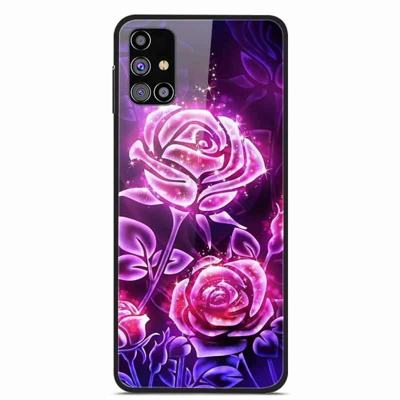 Luxury Tempered Glass Hard Back Cover for Samsung Galaxy - Premium Phone Case Shell