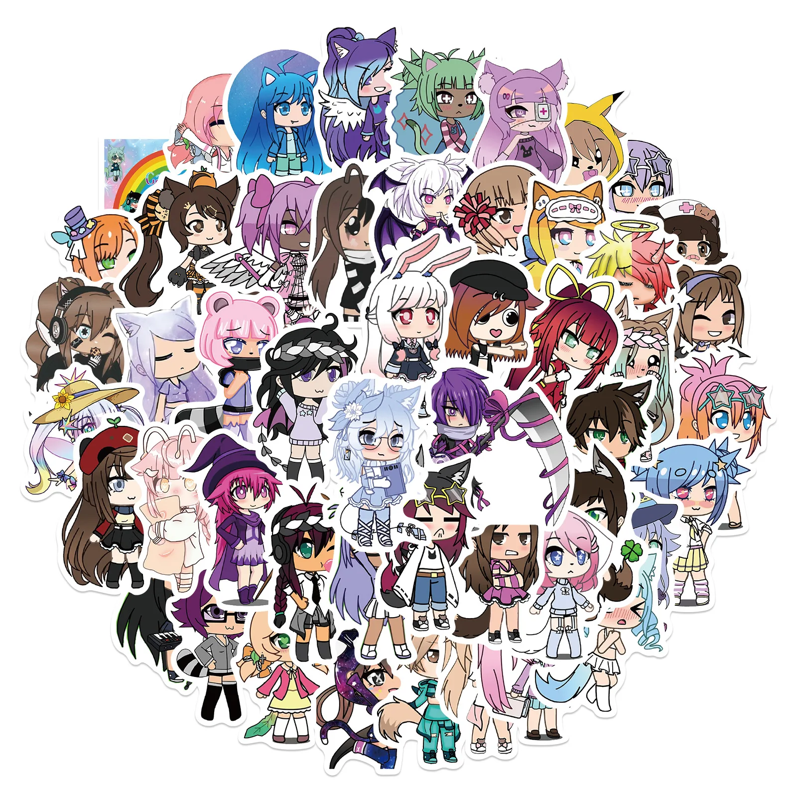 10/30/50 шт. Мультяшные стикеры Gacha Life Games милые стикеры s телефон  ноутбук Сделай Сам Скрапбукинг Эстетическая художественная наклейка  декоративные стикеры s | AliExpress