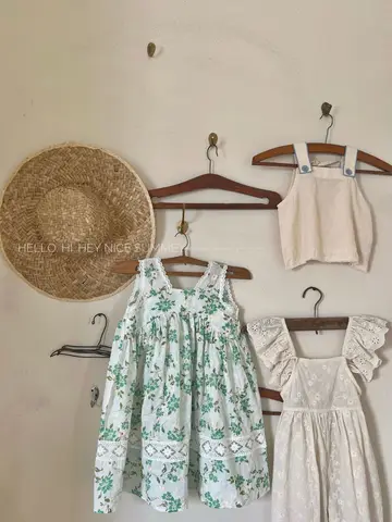 Summer Korean Girls Sleeveless Embroidered Floral Princess Dress Children Clothes