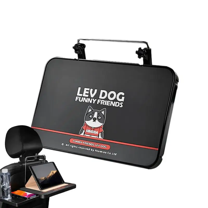 

Складной автомобильный поднос на спинку сиденья, Складной автомобильный поднос на спинку сиденья, компактный автомобильный стол с выдвижным ящиком, прочный автомобильный стол для подголовника заднего сиденья