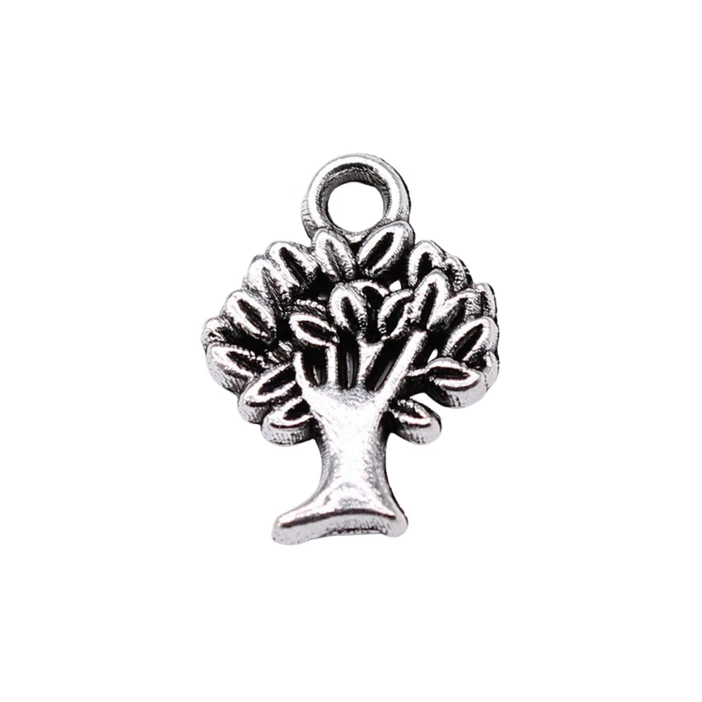 

40pcs/lot 15x11mm Tree Charms For Jewelry Making Antique Silver Color 0.59x0.43inch