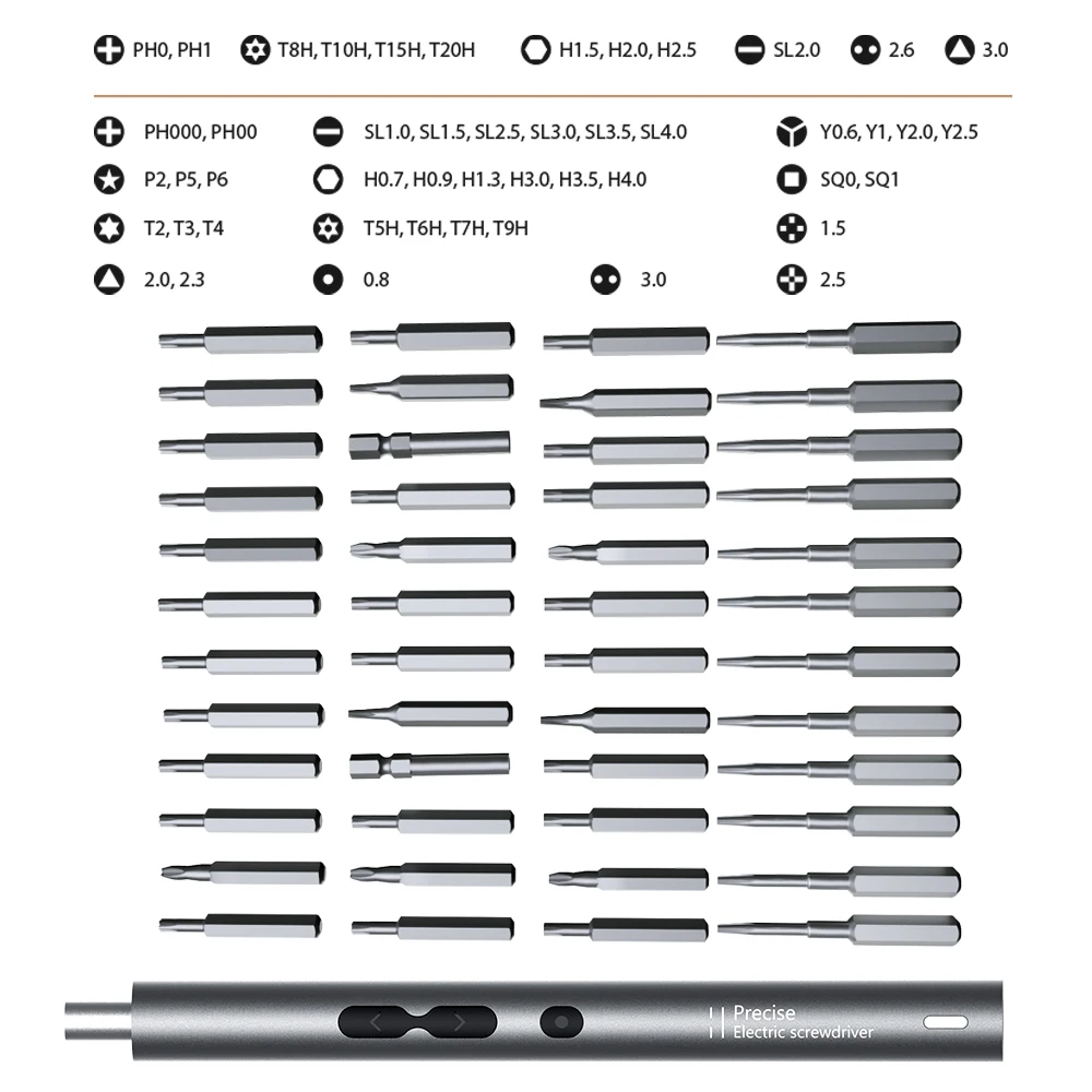 28 in 1 Precision Electric Screwdriver Set for Phone Laptop Magnetic Multifuctional Screwdriver with LED Light Lithium Battery