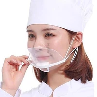 10/20/50pcs PET Transparent Mask Plastic Protective Cover Anti Water Splash Mouth Cover Face Shield Eco-friendly Plastic Screen 1