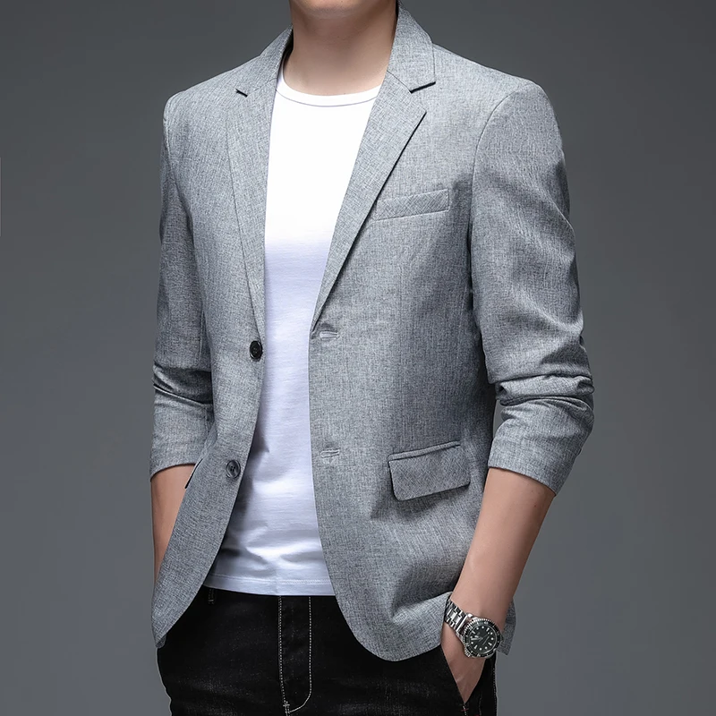 2024 High Quality Fashion Handsome Thin Spring and Autumn Style All Fashion Business Casual Single Suit Jacket  M-4XL 2