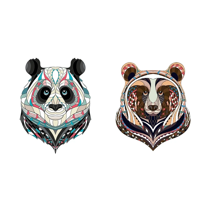 

2 шт., деревянные пазлы-панды для взрослых и детей